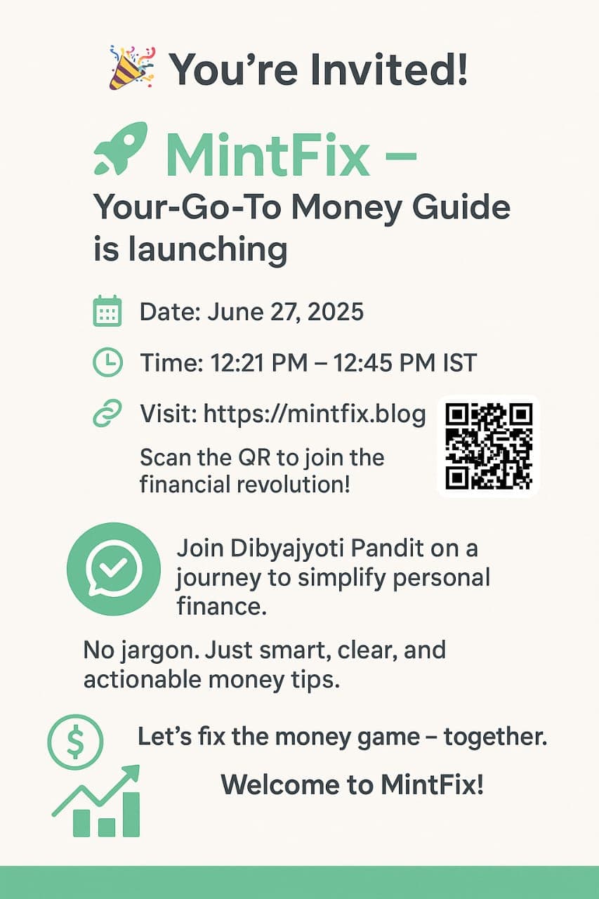 MintFix Launch Banner with QR Code